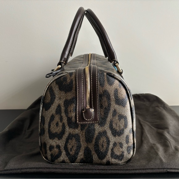 Roberto Cavalli Leopard Print Boston Bag - Picture 3 of 5